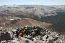 Niko, Jensen and Kent on Mt. Dana looking towards Yosemite Valley