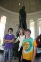 Jensen, Sara and Kent at the Jefferson Memorial
