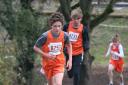 Ben, Michael and Andrew leading the runners up the big hill