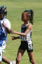 Amariah after her 100m qualifying run (she made it)