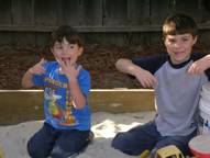 Joshua and Joey in Sandbox